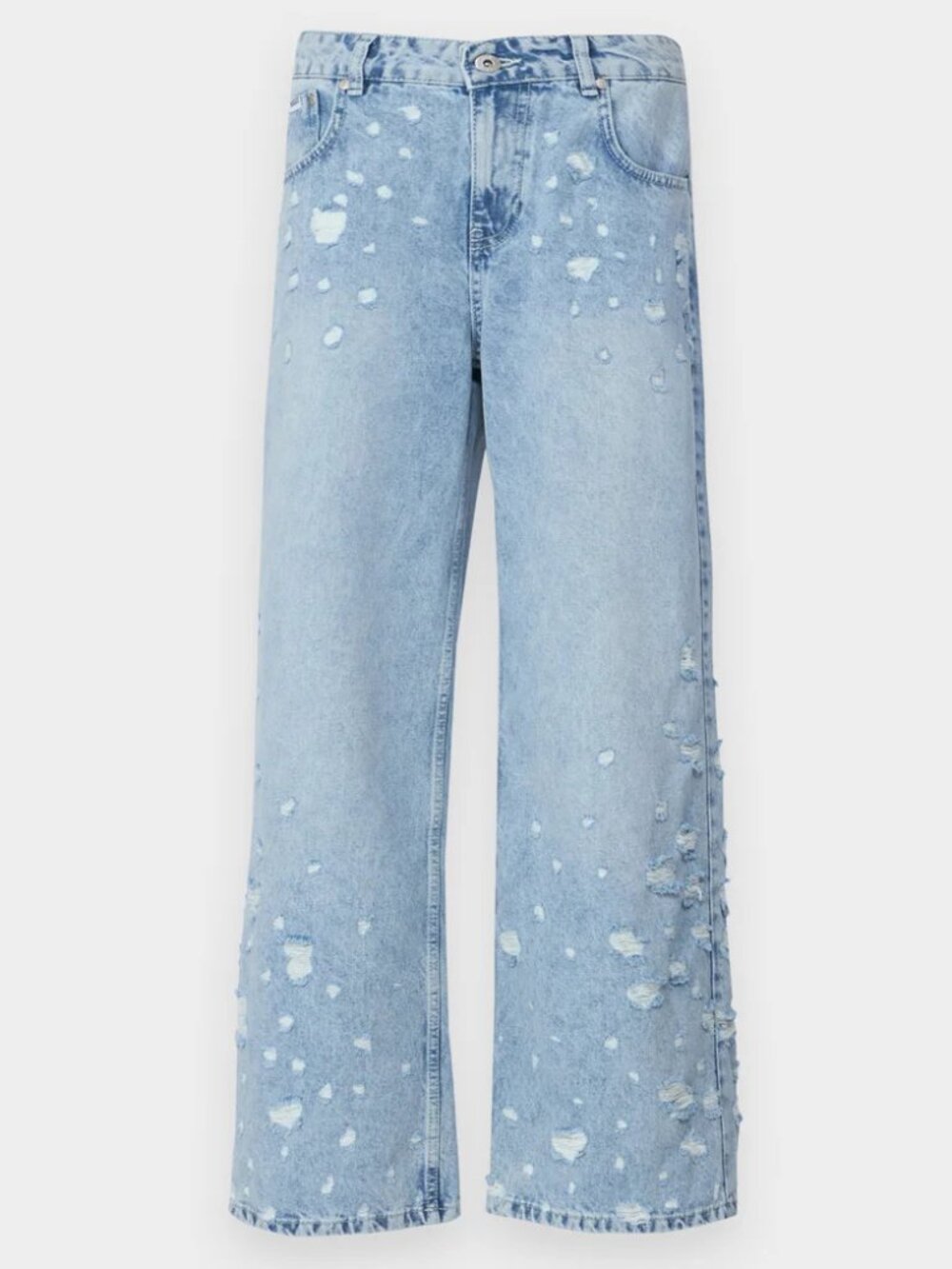 NWT The Ragged Priest Atmosphere Wide Leg Distressed Jeans